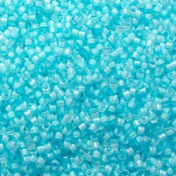 Perline Delica Miyuki 11/0 Lined Aqua Mist Crystal