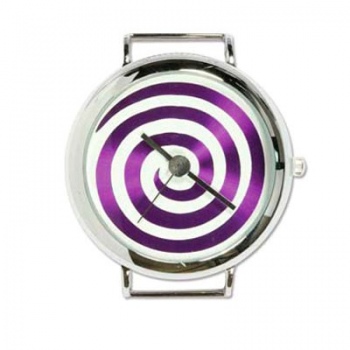 Orologio Argentato Labirinto Viola