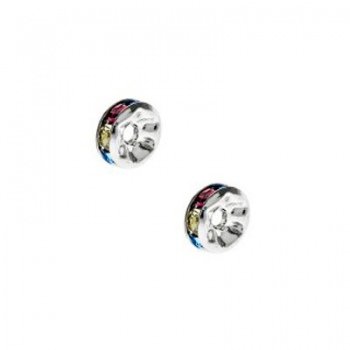 Distanziatore con Strass Argento 925 6mm