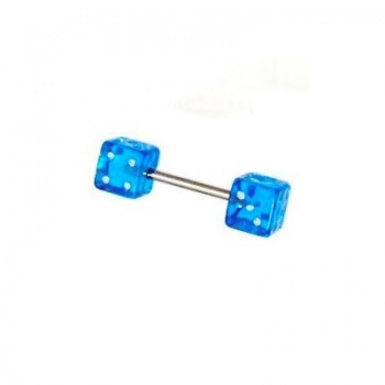 Piercing Barretta Acciaio con Dadi