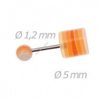 Piercing Barretta Con Cilindro Acrilico 14mm