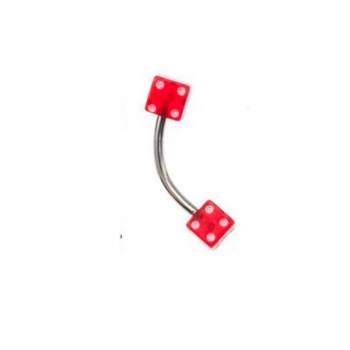 Piercing Banana Acciaio Doppio Dado