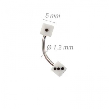 Piercing Banana Acciaio Doppio Dado