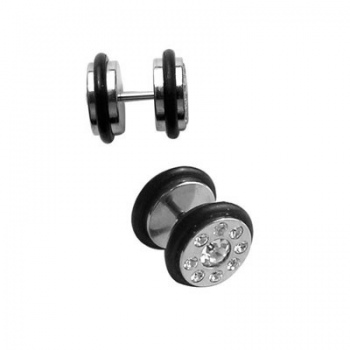 Piercing Fake Plugs con Strass