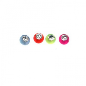 Piercing Sfera Filettata Acrilico con Strass