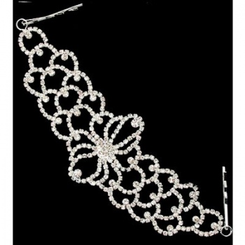 Diadema Sposa Decorato Con Strass Boreali Argentato