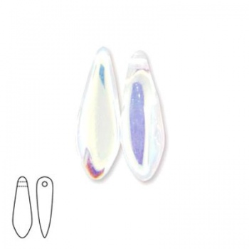 Perline Vetro Daghe 16x5mm Crystal