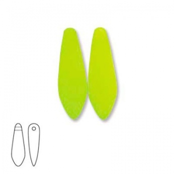 Perline Vetro Daghe 16x5mm  Neon Yellow