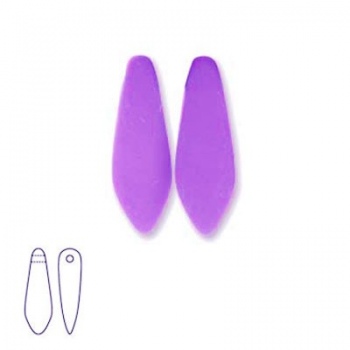 Perline Vetro Daghe 16x5mm Neon Orchidea