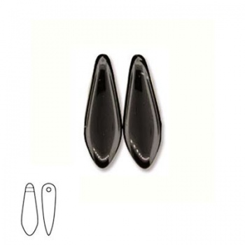 Perline Vetro Daghe 10x3mm Jet