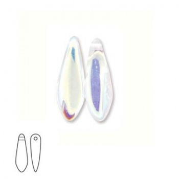 Perline Vetro Daghe 10x3mm Crystal