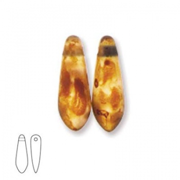 Perline Vetro Daghe 10x3mm Picasso