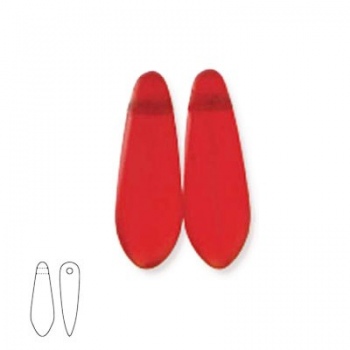 Perline Vetro Daghe 10x3mm Siam Matte