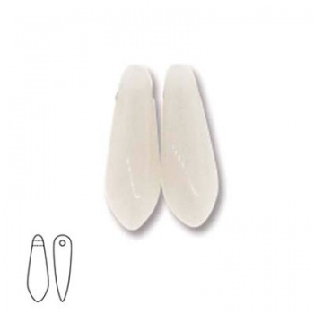 Perline Vetro Daghe 10x3mm Griggio Opaco