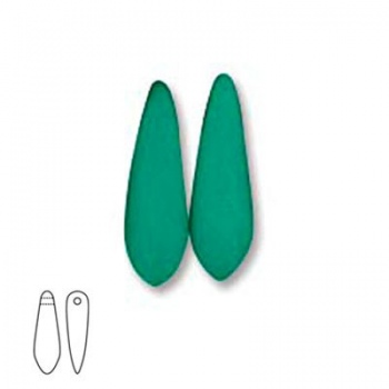 Perline Vetro Daghe 10x3mm  Neon Petrol