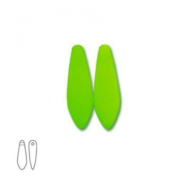 Perline Vetro Daghe 10x3mm Neon Green