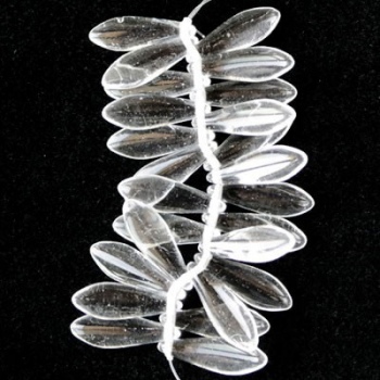 Perline Vetro Daghe 16x5mm Crystal