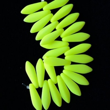 Perline Vetro Daghe 16x5mm  Neon Yellow