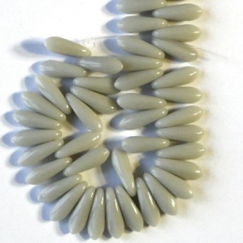 Perline Vetro Daghe 10x3mm Griggio Opaco