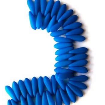 Perline Vetro Daghe 10x3mm Neon Turquoise