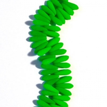 Perline Vetro Daghe 10x3mm Neon Green