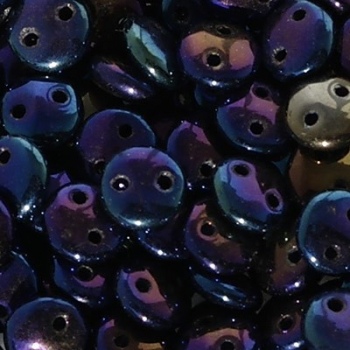Perline Lentil Iris Blue 6mm
