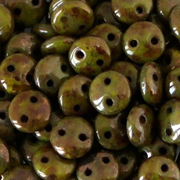 Perline Lentil Chartreuse Bronze Picasso 6mm
