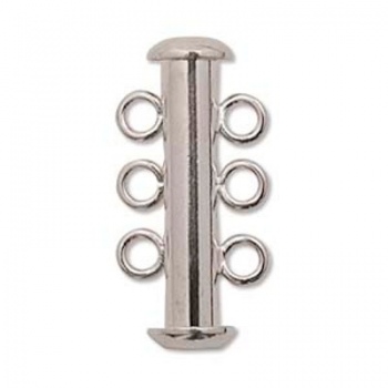 Chiusura Baionetta 3 Fili Argentata 21mm