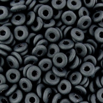 Perline O Bead 4mm Matte Jet