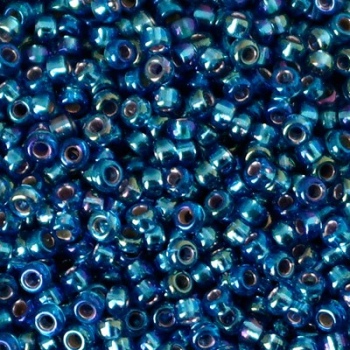 Perline Rocailles Miyuki 11/0 Silver Lined Capri Blue