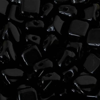 Perline Silky Jet 6x6mm
