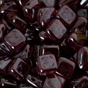 Perline Silky Dark Ruby Luster 6x6mm
