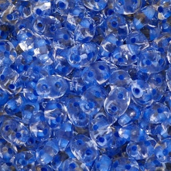 Perline Superduo 2.5x5mm Crystal Blue