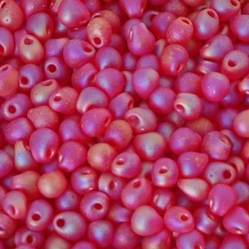 Perline Drops Miyuki 3,4mm Matte Transparent Red AB