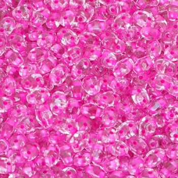 Perline Miniduo Crystal Lined Pink 4x2mm