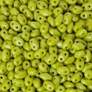 Perline Miniduo Opaque Green 4x2mm