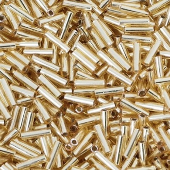 Perline Bugle MIyuki 6mm Silver Lined Gold