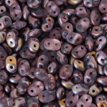 Perline Superduo 2.5x5mm Crystal Capri Gold Matte