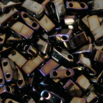 Perline Miyuki Half Tila 5x2,3mm Metallic Brown Iris
