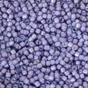 Perline Delica Miyuki 11/0 Amethyst Lined White AB