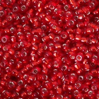 Perline Rocailles Miyuki 11/0 Silver Lined Red