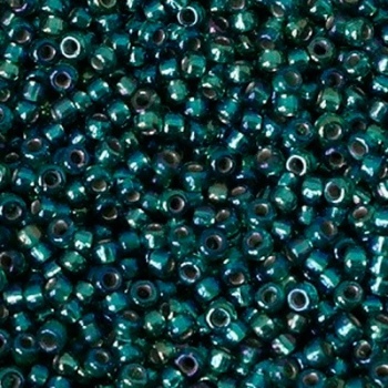 Perline Rocailles Miyuki 11/0 Silver Lined Emerald AB
