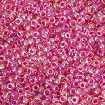 Rocailles Miyuki 11/0 Lined Crystal Fuchsia AB