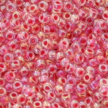 Perline Rocailles Miyuki  8/0 Dark Coral Lined Crystal AB