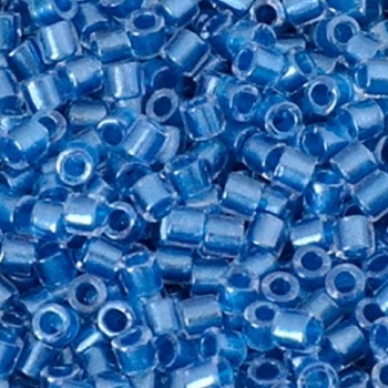 Perline Delica Miyuki 8/0 Lined Sparkle Crystal Aqua
