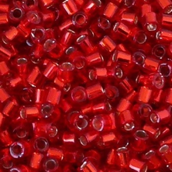 Perline Delica Miyuki 8/0 Argento Foderato Rosso Arancio