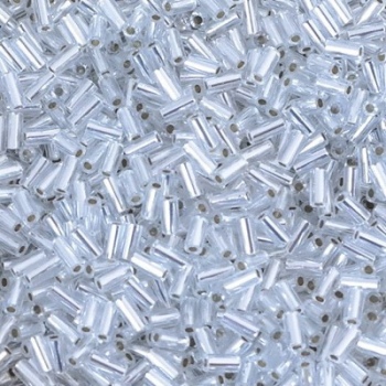 Perline Bugle Miyuki 3mm Silver Lined Crystal
