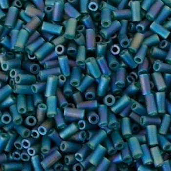 Perline Bugle Miyuki 3mm Matte Emerald AB