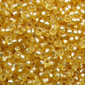 Perline Rocailles Miyuki 11/0 Semi Matte Silver Lined Gold