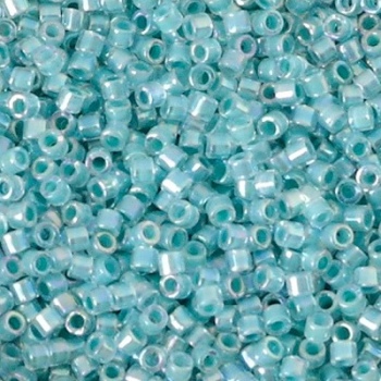 Perline Delica Miyuki 10/0 Lined Aqua Blue Crystal AB
